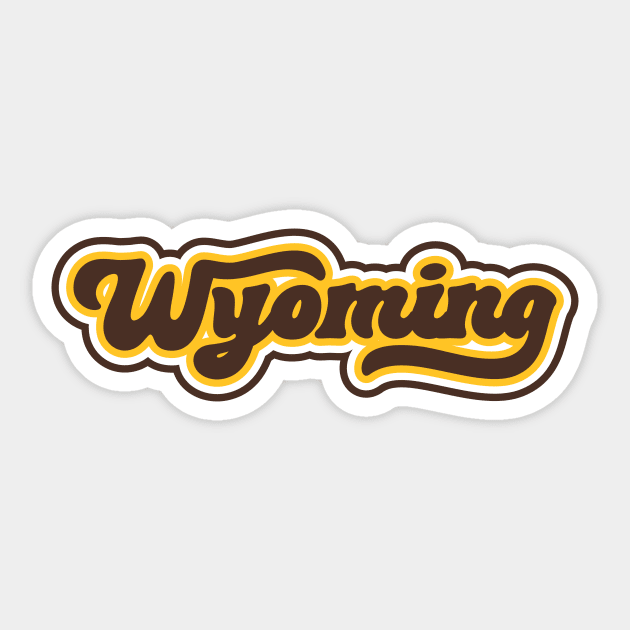 Retro Wyoming Script Sticker by SLAG_Creative